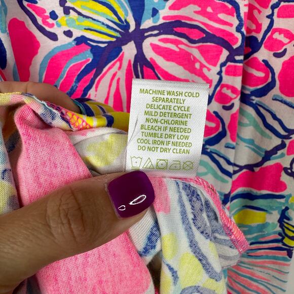 Lilly Pulitzer Carmel Dress Kir Royal Swept by The Tides Swing Dress XS #7503 - Picture 10 of 12